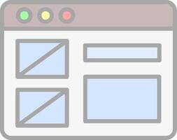 Wireframe Line Filled Light Icon vector