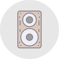 Speaker Line Filled Light Icon vector