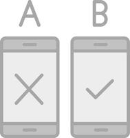 Ab Testing Line Filled Light Icon vector