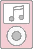 Music Player Line Filled Light Icon vector