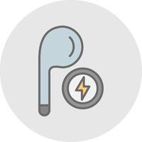 Earbud Line Filled Light Icon vector