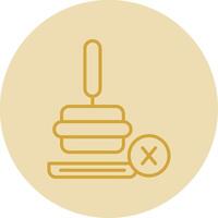 Coffee Tamper Line Yellow Circle Icon vector