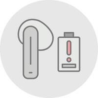 Earbud Line Filled Light Icon vector