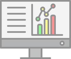 Dashboard Line Filled Light Icon vector