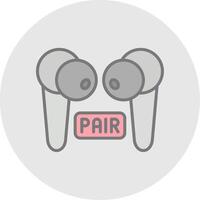 Pairing Line Filled Light Icon vector