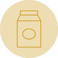 Leche línea amarillo circulo icono vector