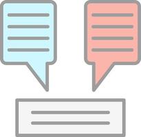 Chat Line Filled Light Icon vector