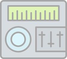 Sound Mixer Line Filled Light Icon vector