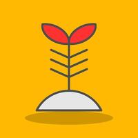 Plant Filled Shadow Icon vector