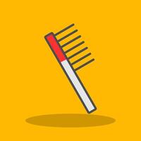 Comb Filled Shadow Icon vector