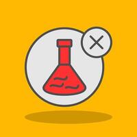 No Chemical Filled Shadow Icon vector