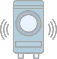 Woofer Line Filled Light Icon vector