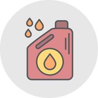 Oil Line Filled Light Icon vector