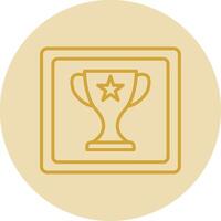 Frame Line Yellow Circle Icon vector