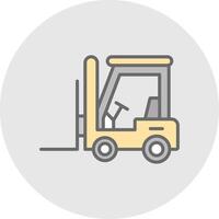 Forklift Line Filled Light Icon vector