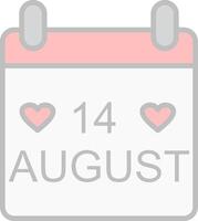 Calender Line Filled Light Icon vector