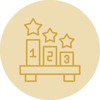 Number Line Yellow Circle Icon vector