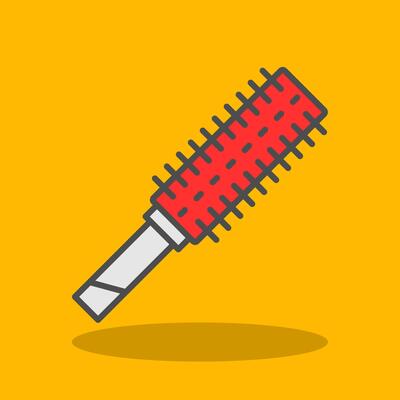 Hairbrush Filled Shadow Icon