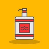 After Shave Filled Shadow Icon vector