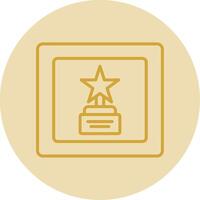 Frame Line Yellow Circle Icon vector
