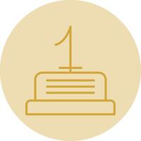 Number Line Yellow Circle Icon vector