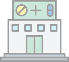 Pharmacy Line Filled Light Icon vector