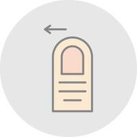 Tap Left Line Filled Light Icon vector