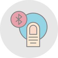 Bluetooth Line Filled Light Icon vector