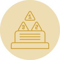 Number Line Yellow Circle Icon vector