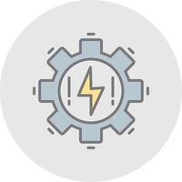 Electrical Line Filled Light Icon vector