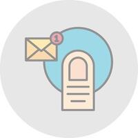 Email Line Filled Light Icon vector