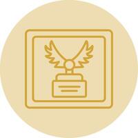 Frame Line Yellow Circle Icon vector