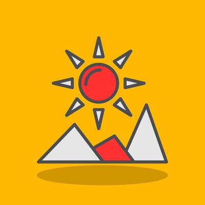 Sun Filled Shadow Icon