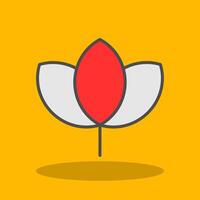 Leaf Filled Shadow Icon vector