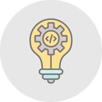Idea Line Filled Light Icon vector