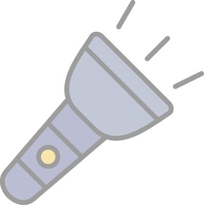 Torch Line Filled Light Icon