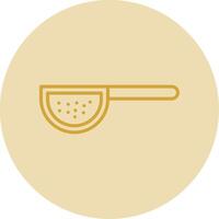 Sieves Line Yellow Circle Icon vector