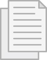 Document Line Filled Light Icon vector