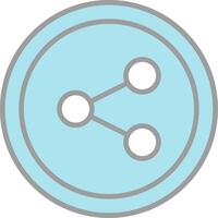 Share Line Filled Light Icon vector