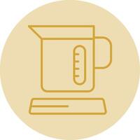 Electric Kettles Line Yellow Circle Icon vector