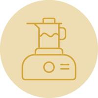 Juicer Line Yellow Circle Icon vector