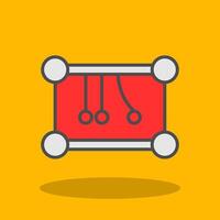 Newtons Cradle Filled Shadow Icon vector