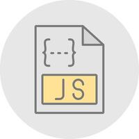 Js Line Filled Light Icon vector