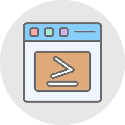 Greater Than Line Filled Light Icon