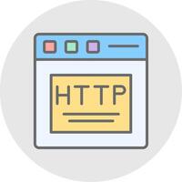 http línea lleno ligero icono vector