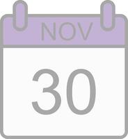 November Line Filled Light Icon vector