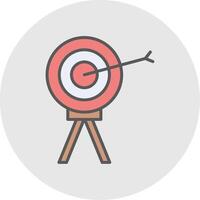 Target Line Filled Light Icon vector