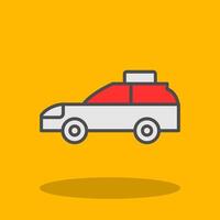 Car Filled Shadow Icon vector