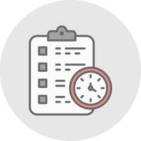 Clipboard Line Filled Light Icon vector