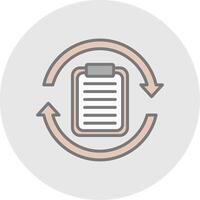 Clipboard Line Filled Light Icon vector